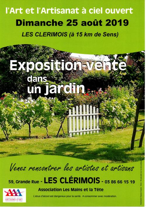5ème exposition L'Art et l'Artisanat à ciel ouvert LES CLERIMOIS (Yonne) le 25 Août 2019