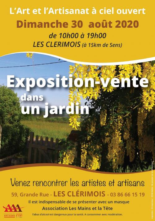 6ème exposition-vente artisanat d'art le 30 AOUT 2020 LES CLERIMOIS 89190
