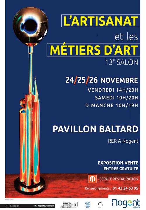 13 ème Salon des Metiers d'Art NOGENT SUR MARNE  du 24 au 26 novembre